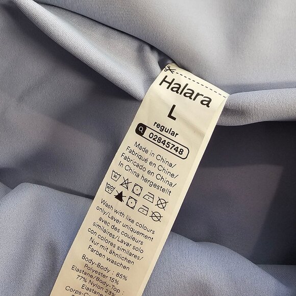 Halara Breezeful High Waisted, High Low Ruffle 2 in 1 Maxi Skirt, Blue, Shorts,L - Picture 6 of 8